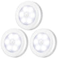 Motion Sensor LED Night Lights Set of 3 – 6000K Daylight White, 80 Lumens, 8.8 x 8.8 x 3.8 cm – Energy Class A – Battery Operated, Automatic On/Off, Ideal for Hallways, Stairs, and Bedrooms