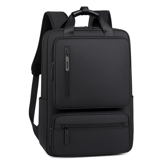 Ricktorious Multifunctional Water-Resistant Backpack, Black, Business Travel College Laptop Bag with Multiple Compartments