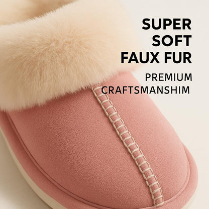 Ricktorious Suede Winter Slippers, Faux Fur Lining, Non-Slip Sole, Indoor Comfort