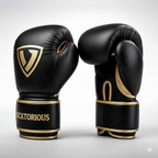 Ricktorious Pro-Series Gold & Black Boxing Gloves – Premium Leather & Superior Impact Protection