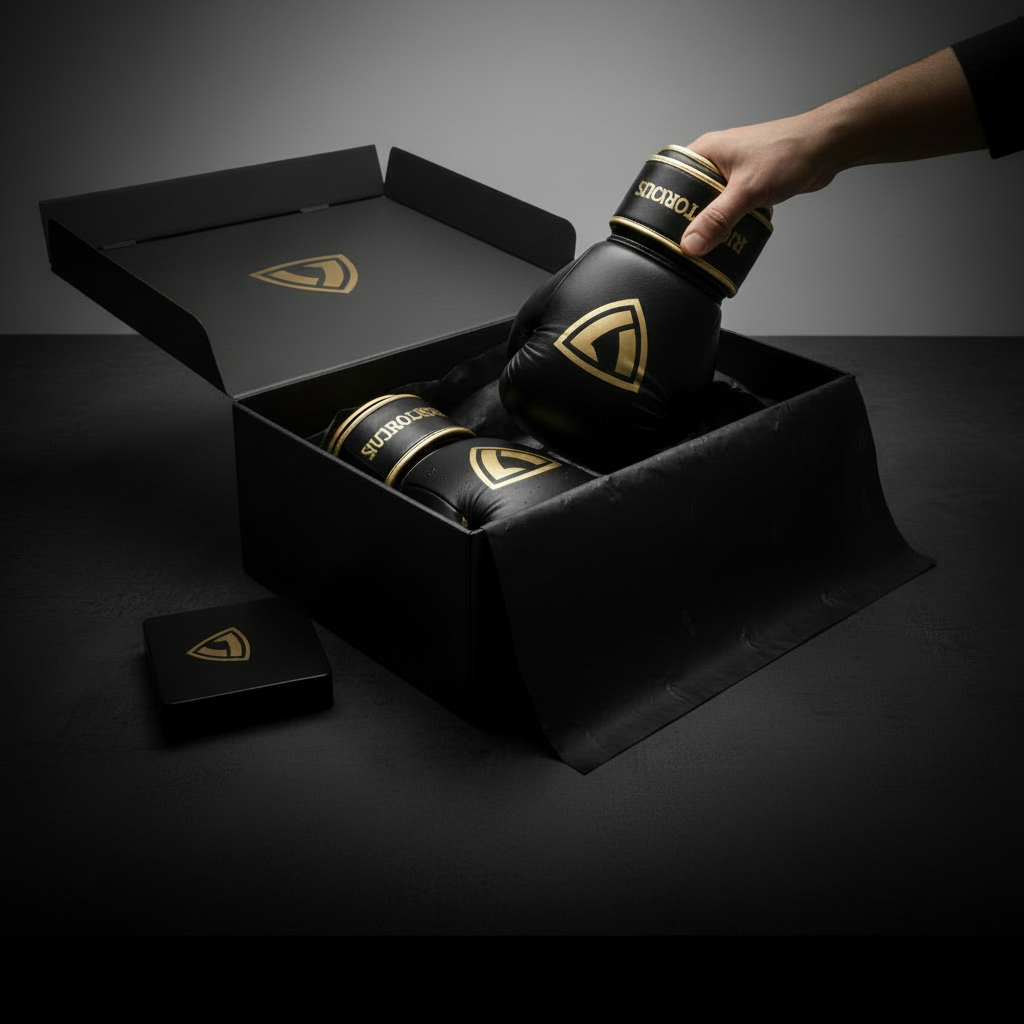 Ricktorious Pro-Series Gold & Black Boxing Gloves – Premium Leather & Superior Impact Protection