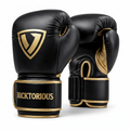 Ricktorious Pro-Series Gold & Black Boxing Gloves – Premium Leather & Superior Impact Protection