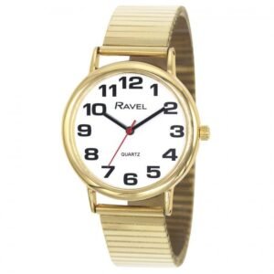 Ravel Mens Watch Gilt Expander Strap Watch R0208.01.1s