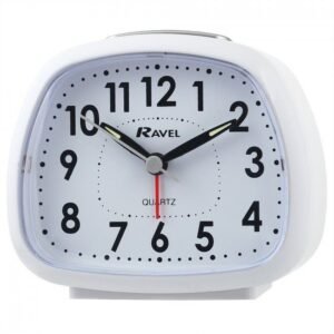 Ravel Silent Sweep Alarm Clock with LED Illumination and Crescendo Alarm